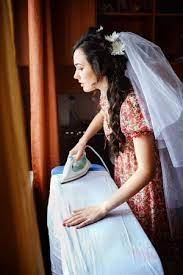 repasser une robe de mariée