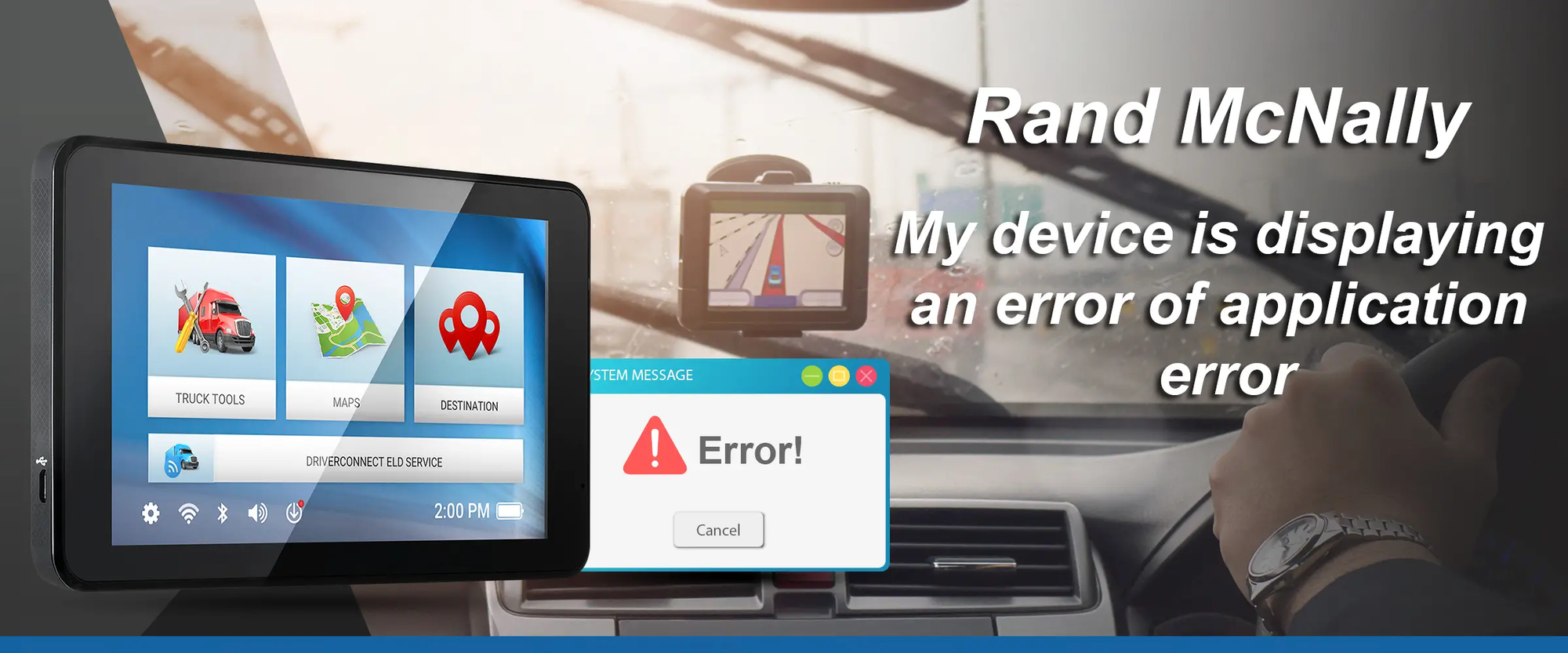 Rand McNally - My Device is displaying an error of Application Error