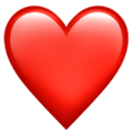 Red Heart on Apple iOS 13.3