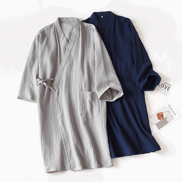 Pyjama double gaze de nuit en coton fin