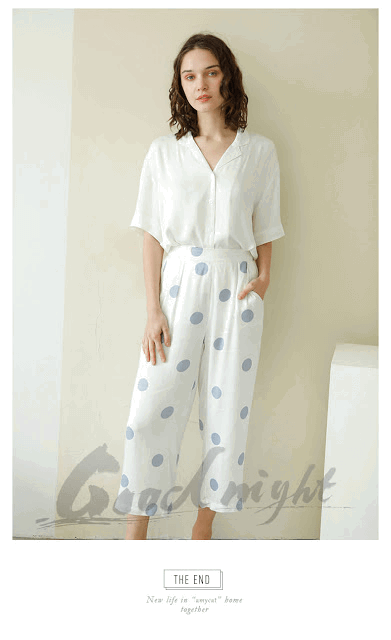 Ensembles de pyjama à manches courtes assortis de style collège simple
