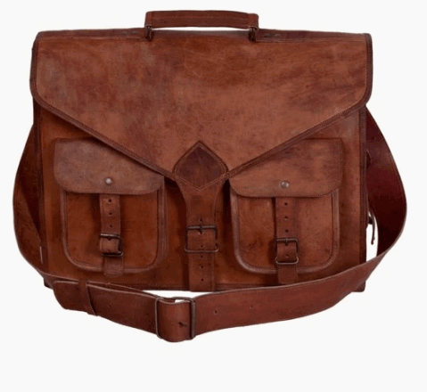 genuine leather messenger bag