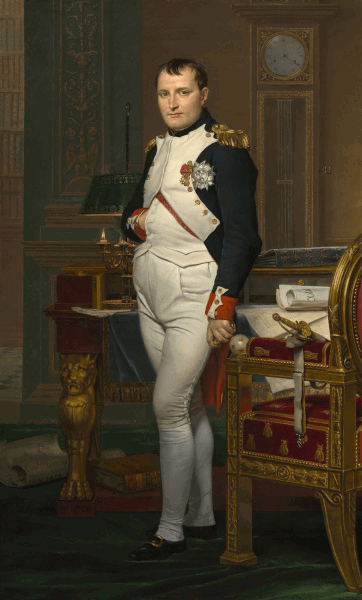 Napoleão Bonaparte foi um grande líder político francês e conquistou um vasto território.