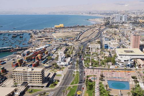 A cidade de Arica passou a ser posse dos chilenos depois de vencerem a Guerra do Pacífico**