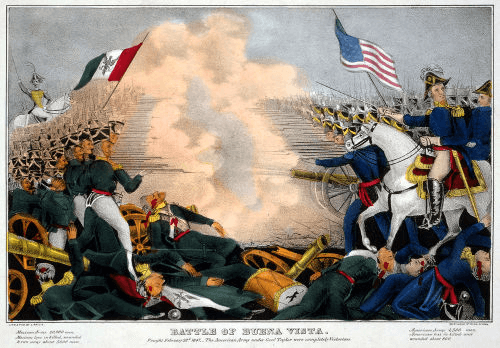 Representação da Batalha de Buena Vista, também conhecida como Batalha de Angostura, de 1847*