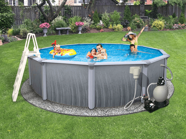 above ground swimming pool