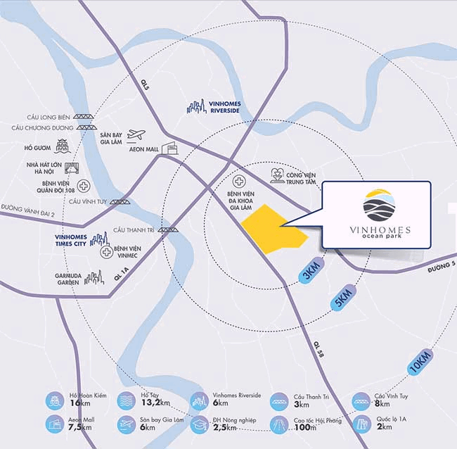 Vị trí thành phố An Vinhomes Ocean Park