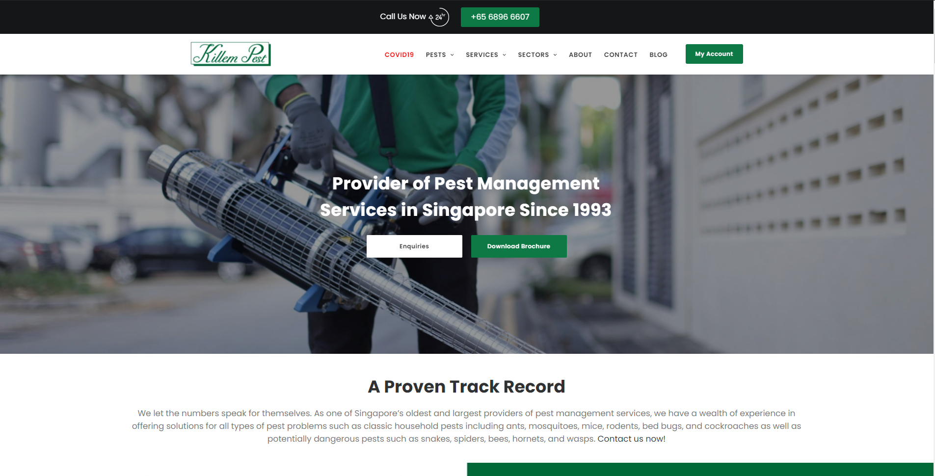 Killem Pest pest control companies in Singapore