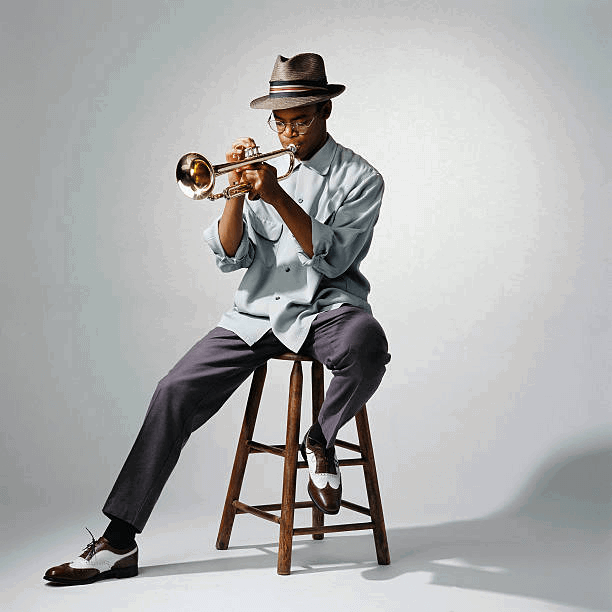 man playing trumpet - musicien photos et images de collection