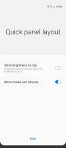 'Show on top' setting moved - Samsung Galaxy S20+ review