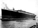 Launch, 1911; ship with unfinished superstructure