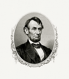 Bureau of Engraving and Printing portrait of Lincoln as president