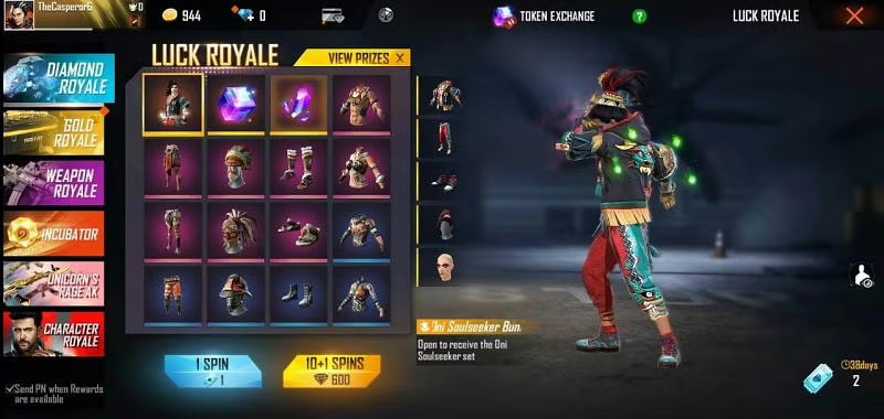 Diamond Royale gives out many cosmetics and other items to the players in Free Fire