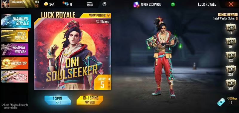 Oni Soulseeker Bundle is now available in Garena Free Fire