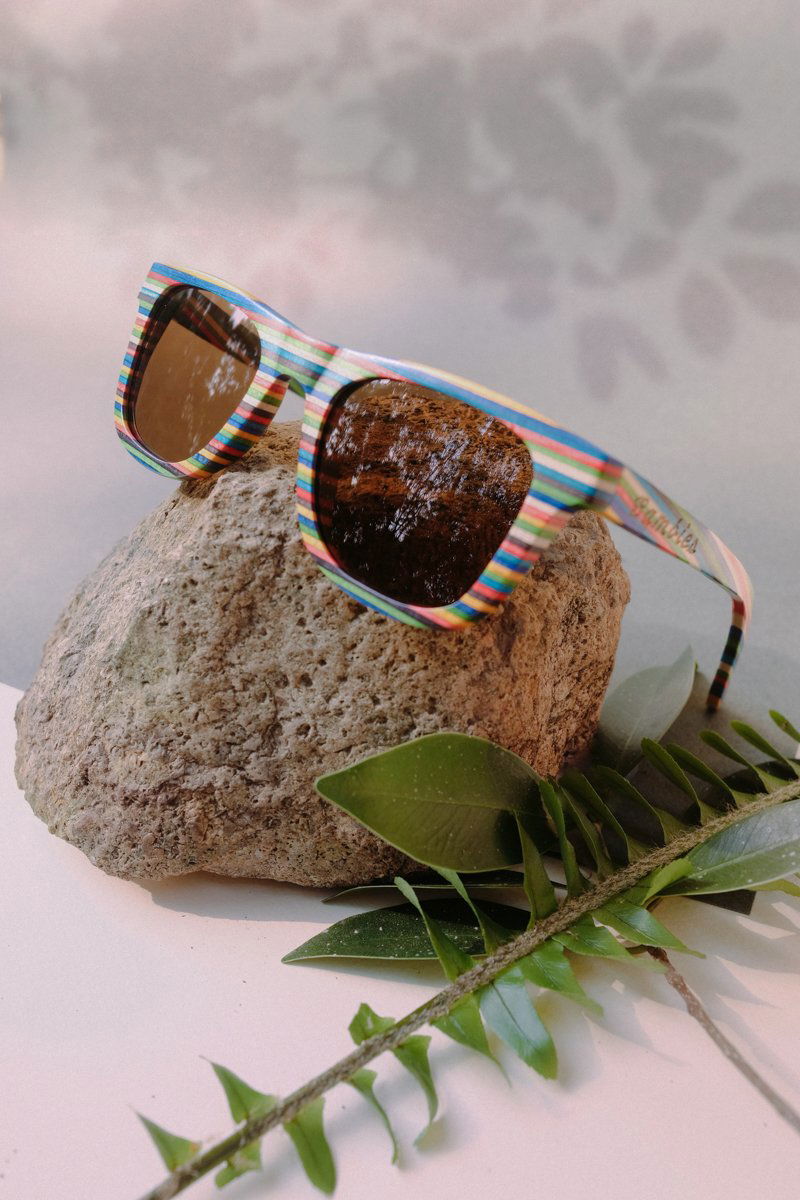 Designer Wood Frame Sunglasses