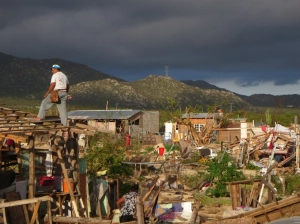 Damage done is some of the poorer areas of Cabo San Lucas