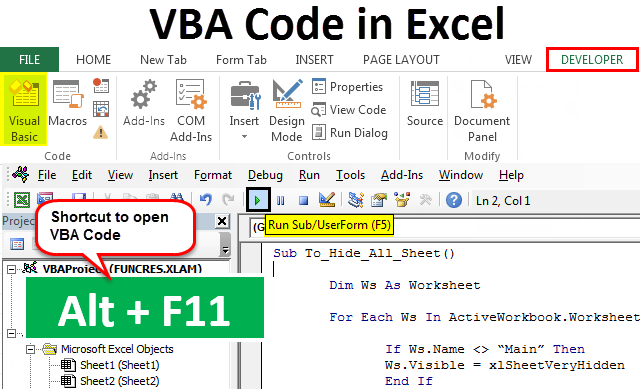 VBA Codes in Excel 