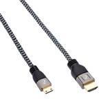 Pearstone Active Braided High-Speed Mini-HDMI to HDMI Cable with Ethernet (3')