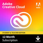 Adobe Creative Cloud (12 Month Subscription, Download, Student and Teacher Edition)