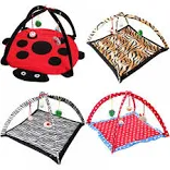 Moosup Pet Interactive Playing Area Mat for Cats Tent Bed Exercise Activity Center with Hanging Small Toys Cat Nap Bed