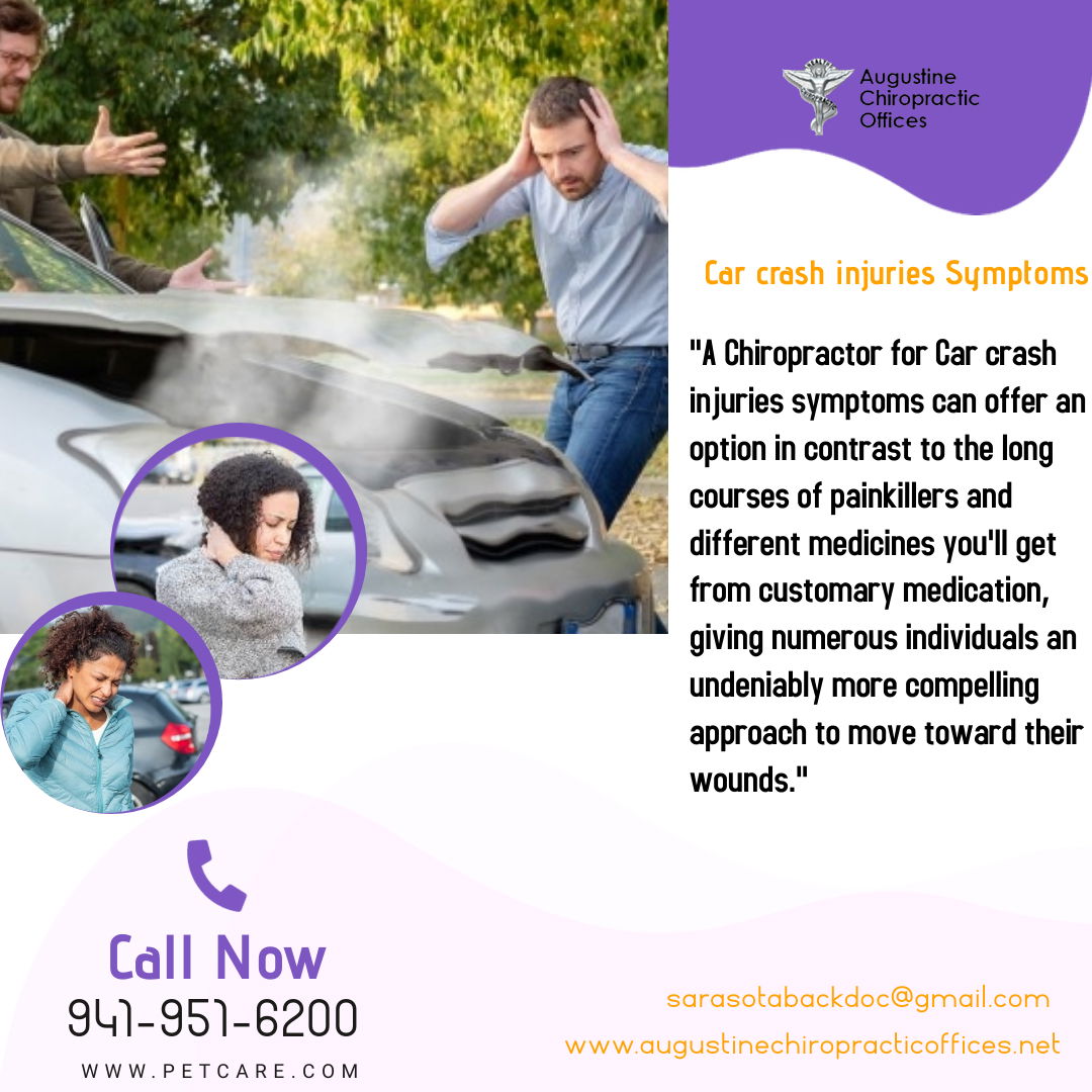 Car crash injuries Symptoms