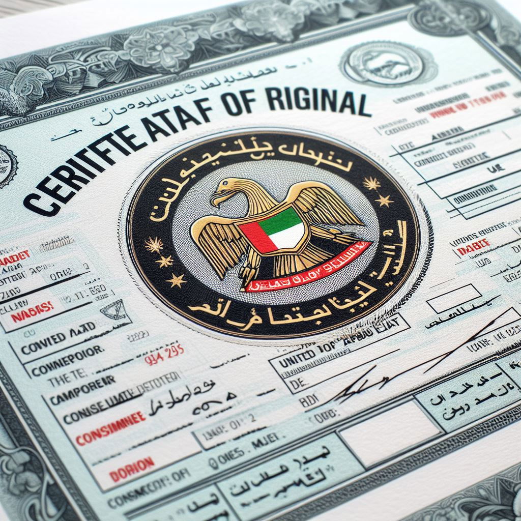 Certificate of Origin UAE