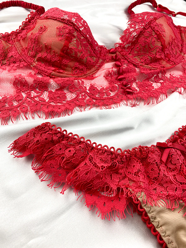 red lace corset tops