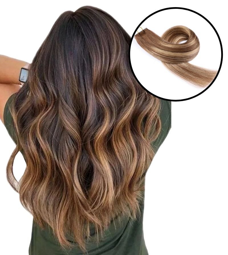 Human Hair Extensions Tape In 