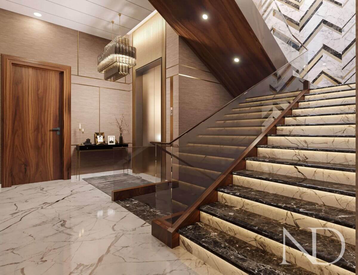 Luxury Glass Staircase best interior company mumbai