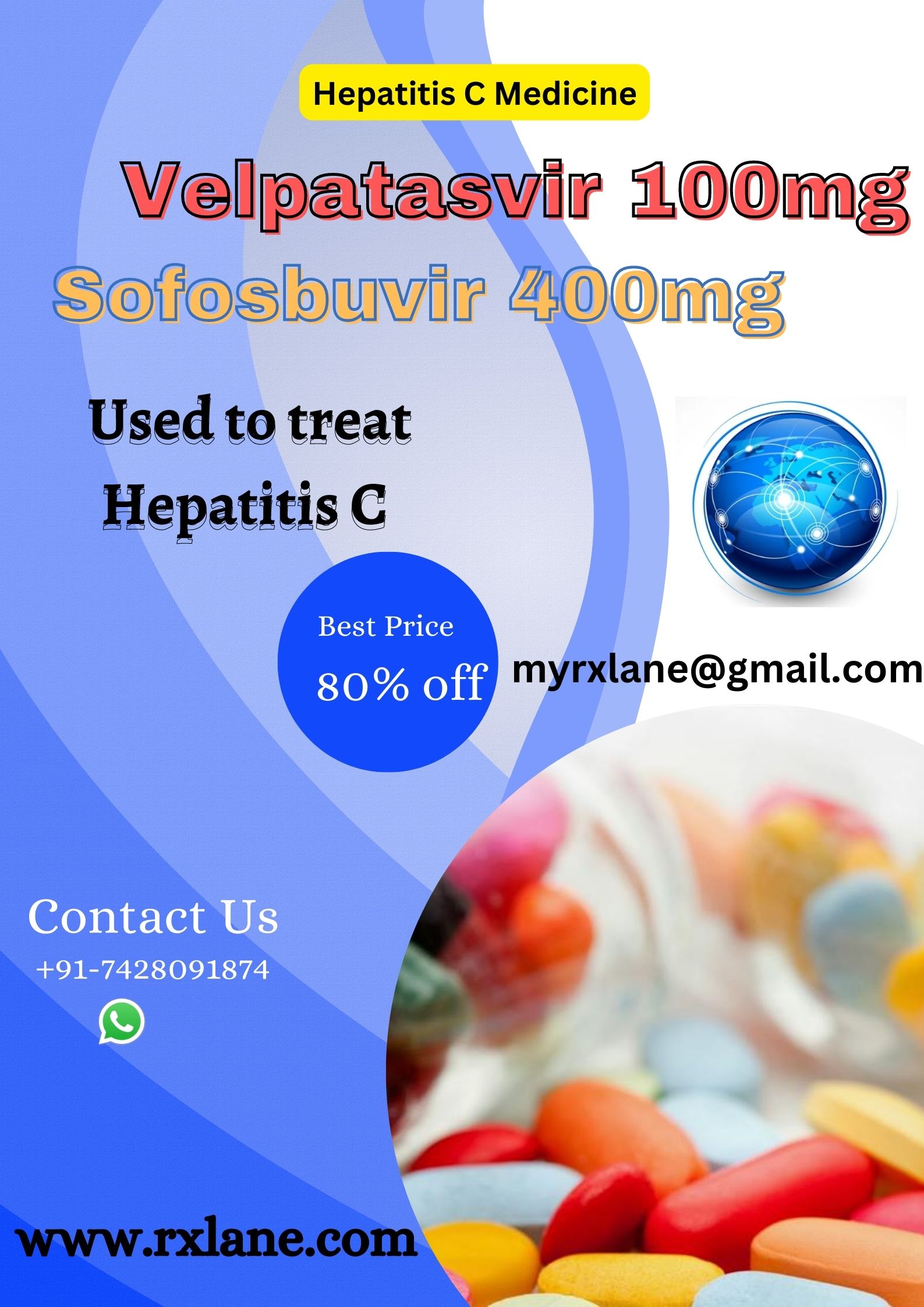 Buy Velpatasvir 100mg and Sofosbuvir 400mg Brands Online Philippines, Thailand