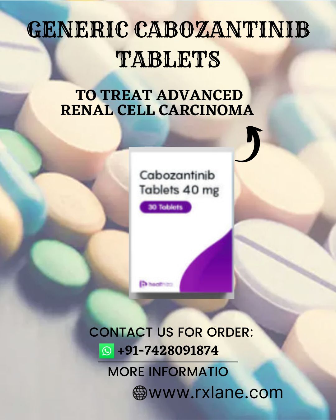 Generic Cabozantinib 40mg tablets cost Malaysia, Thailand