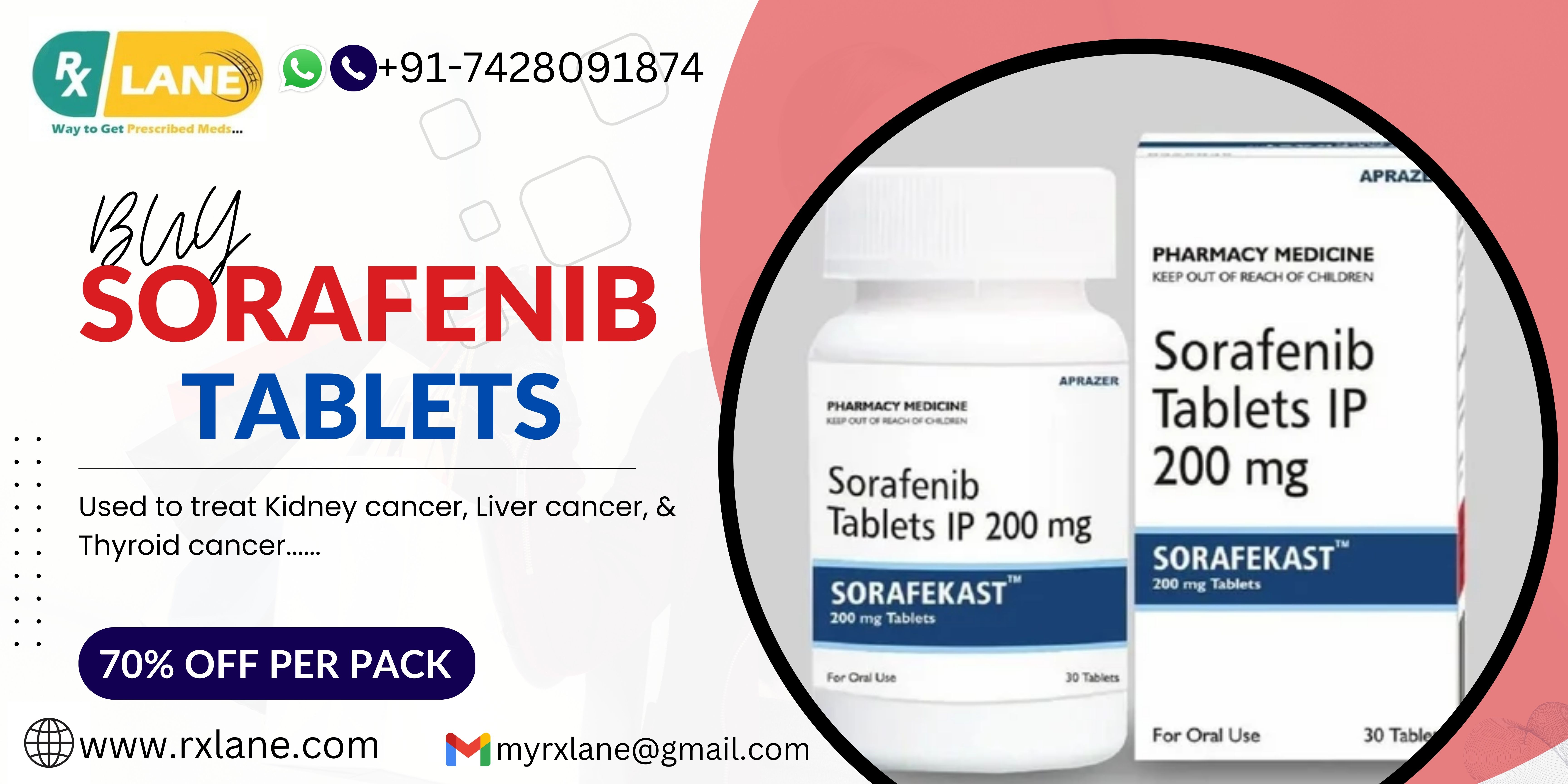 Sorafenib 200mg Wholesale cost Singapore, Philippines, Thailand