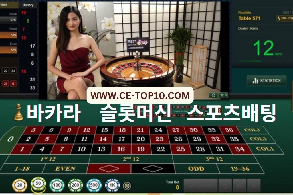 casino dealer sitting beside roulette wheel doing live casino