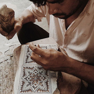 Wooden block printing