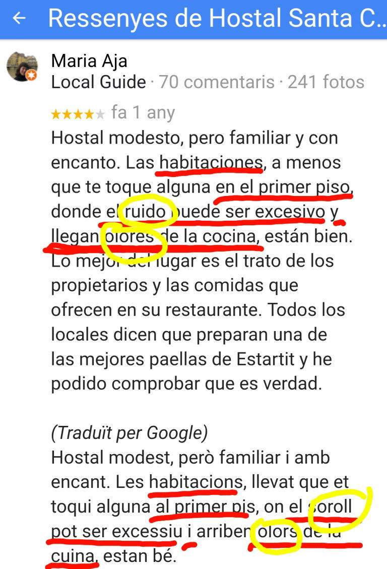 opiniones hostal santa clara estartit