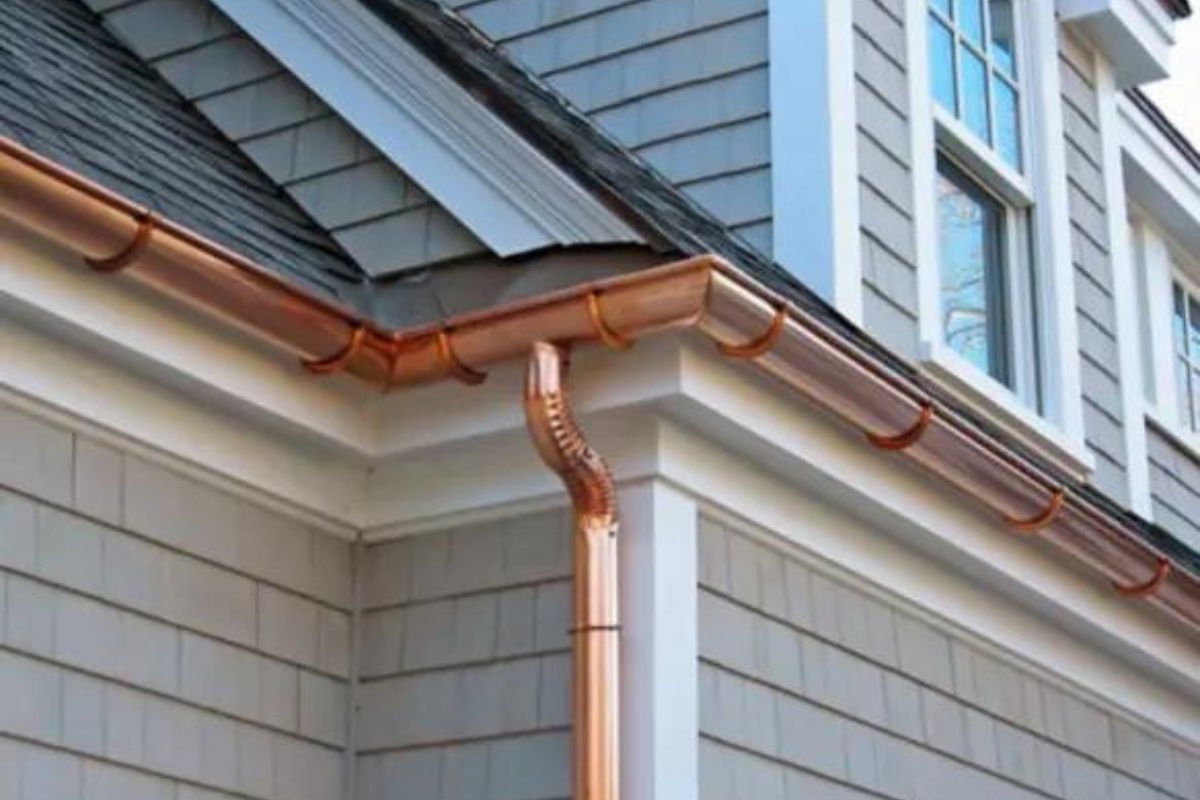 faux copper gutters