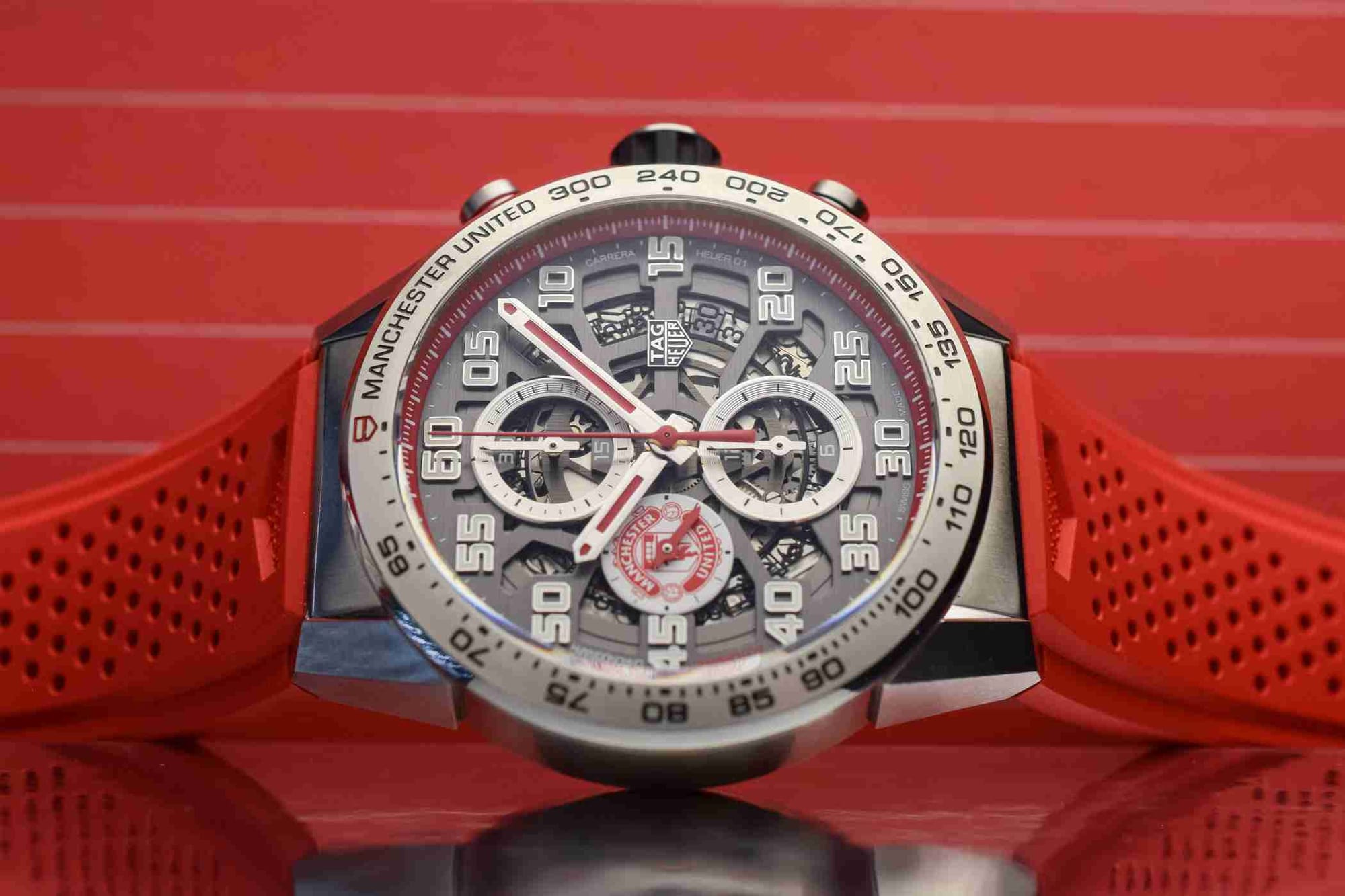 2018 édition spéciale De Réplique Montres TAG Heuer Carrera Heuer 01 Chronographe Manchester United 43mm