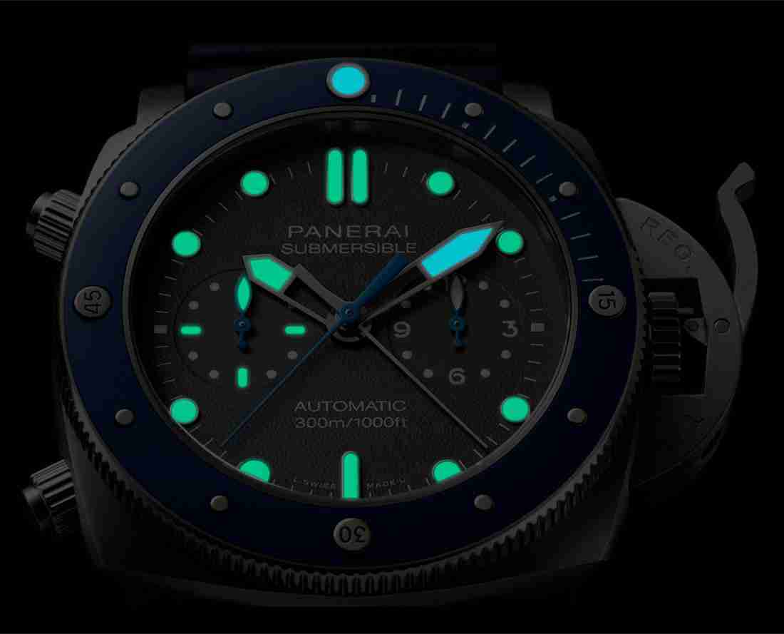 Réplique Montres Panerai Luminor Submersible Automatique Chrono Guillaume Néry PAM982 Édition Spéciale