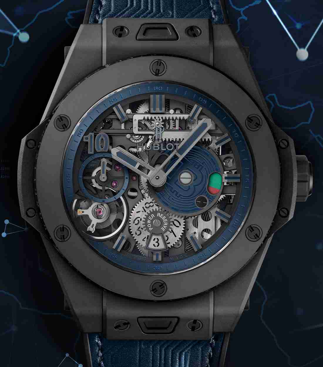 Réplique Montres Hublot Big Bang Meca-10 P2P Cadran Squelette Céramique Noir 45mm Edition Limitée Pour le jour de noël