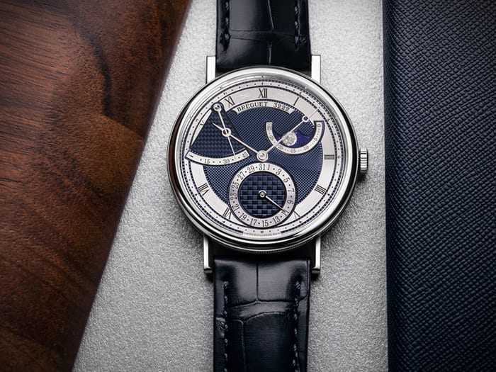 Copie Montres Breguet Classique Moonphase Remontage automatique Or Blanc 39mm 7137BR / 15 / 9VU