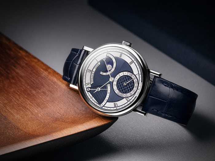 Copie Montres Breguet Classique Moonphase Remontage automatique Or Blanc 39mm 7137BR / 15 / 9VU