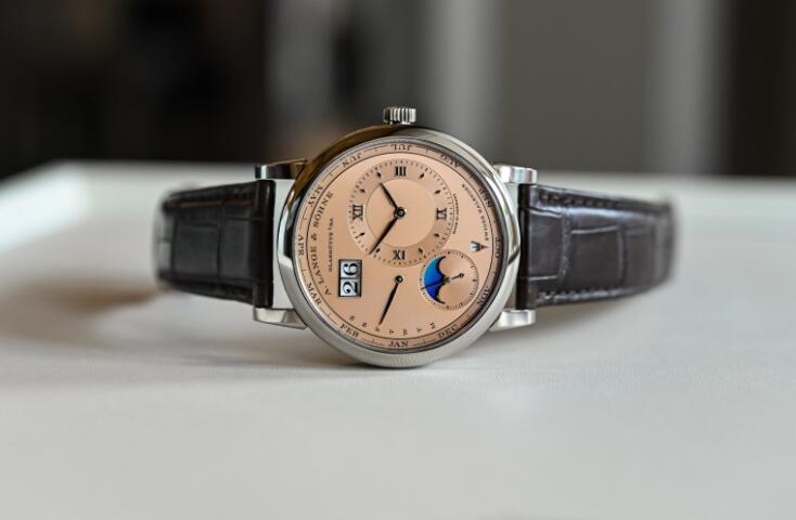 Réplique Montre A. Lange & Söhne Lange 1 Perpetual Salmon 18K Or Rose Cadran 41.9mm 345.056 1