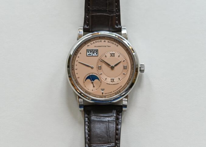 Réplique Montre A. Lange & Söhne Lange 1 Perpetual Salmon 18K Or Rose Cadran 41.9mm 345.056 2