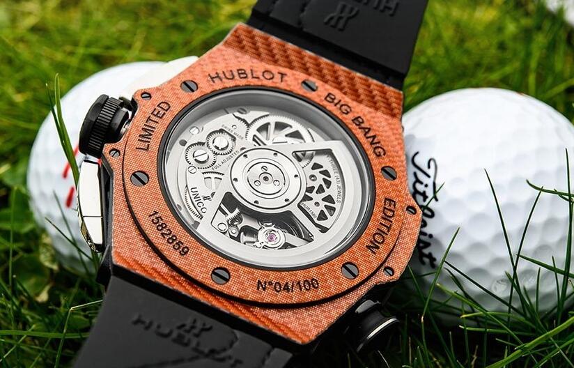 Copie Montres Hublot Big Bang Unico Golf Skeletonized Orange Carbon en édition limitée 2