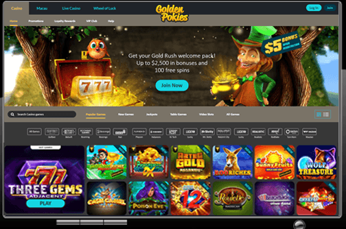On Golden Pokies, what kind of games can you play?