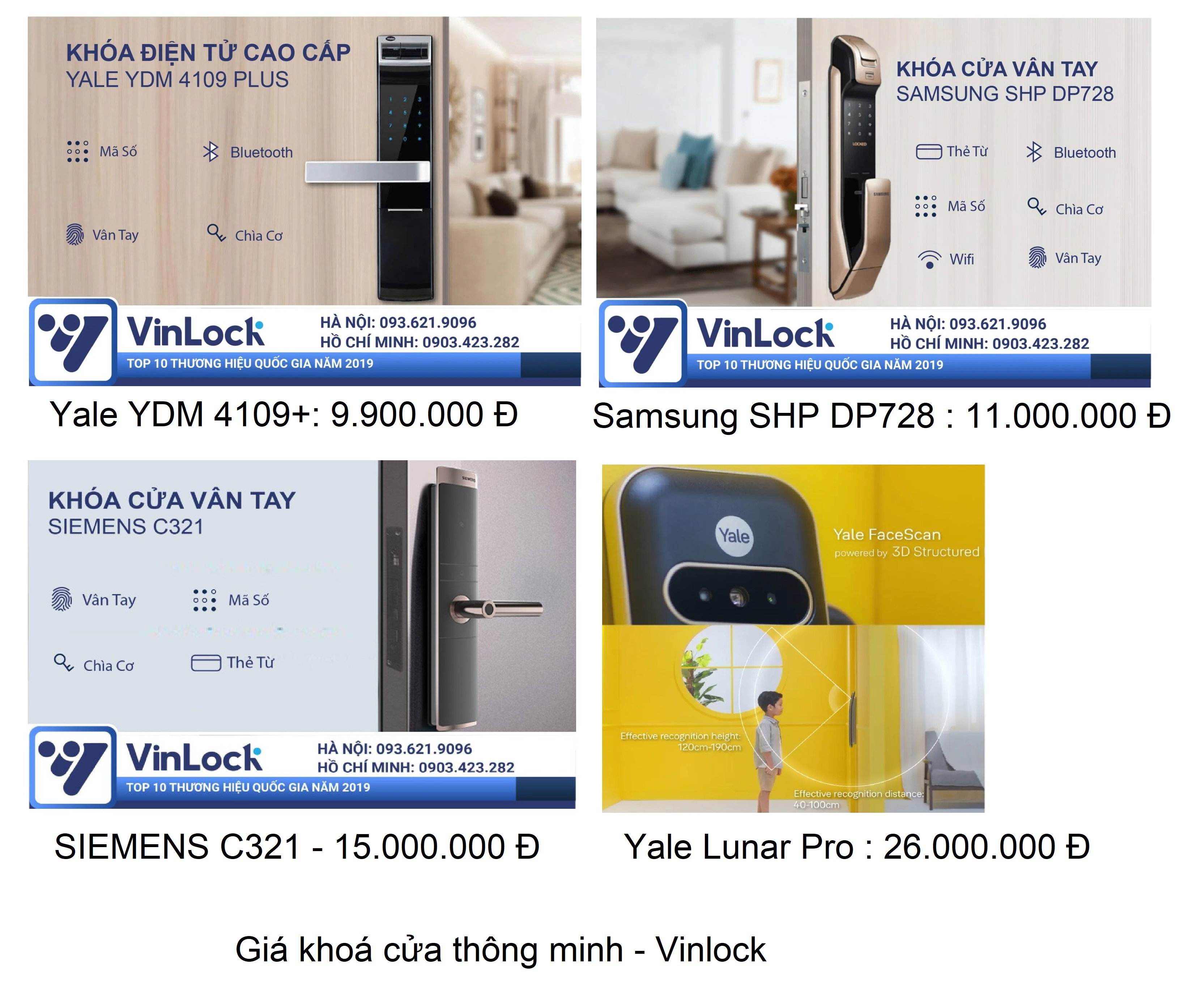 Khoá cửa thông minh giá bao nhiêu