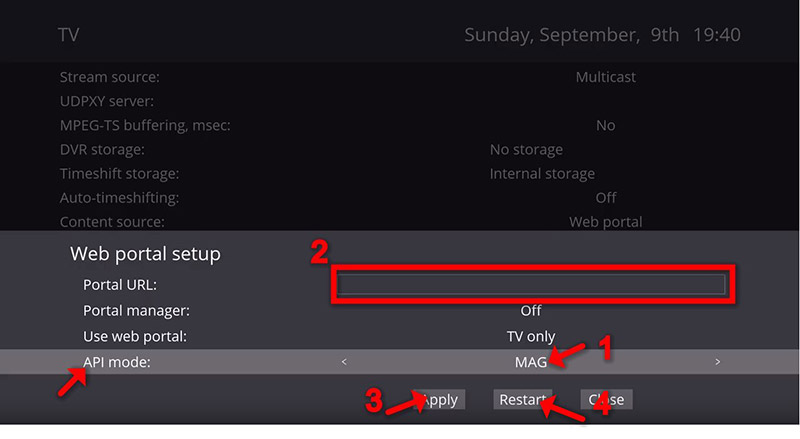 IPTV instellen op TVIP Box