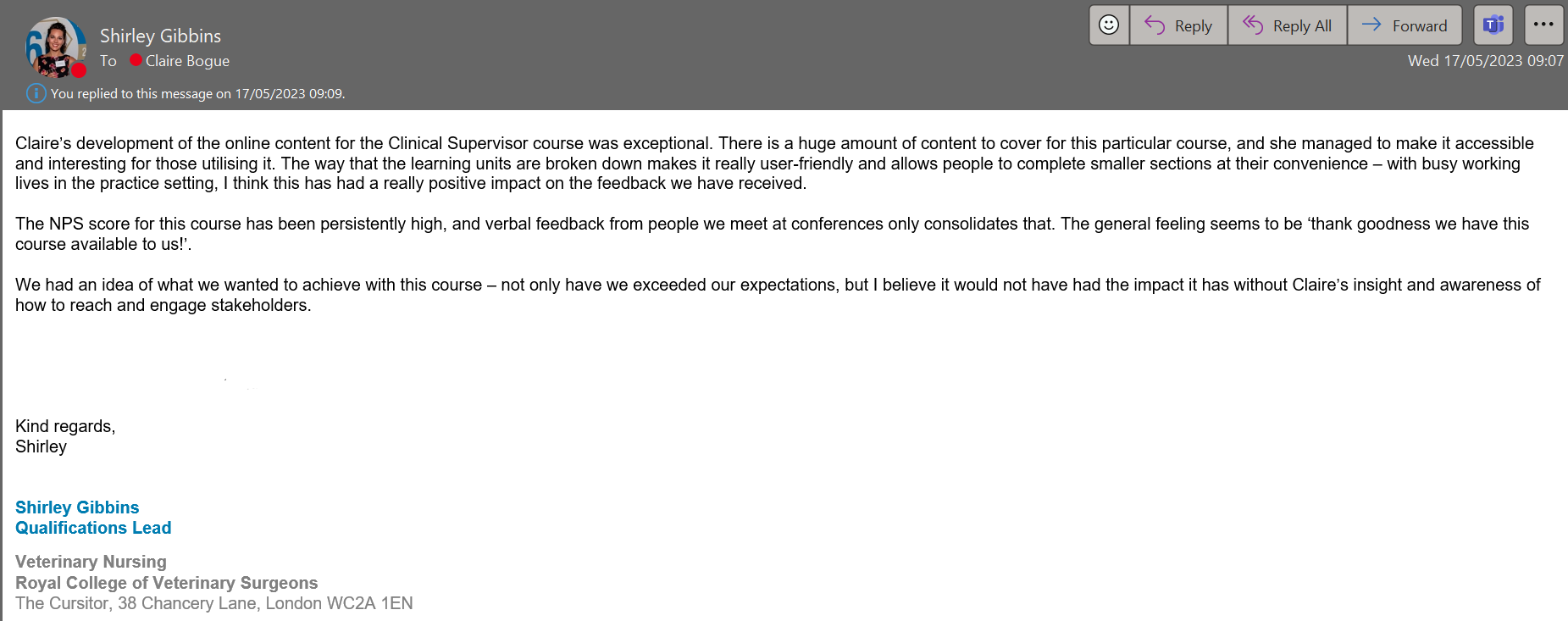 Email Screen Shot