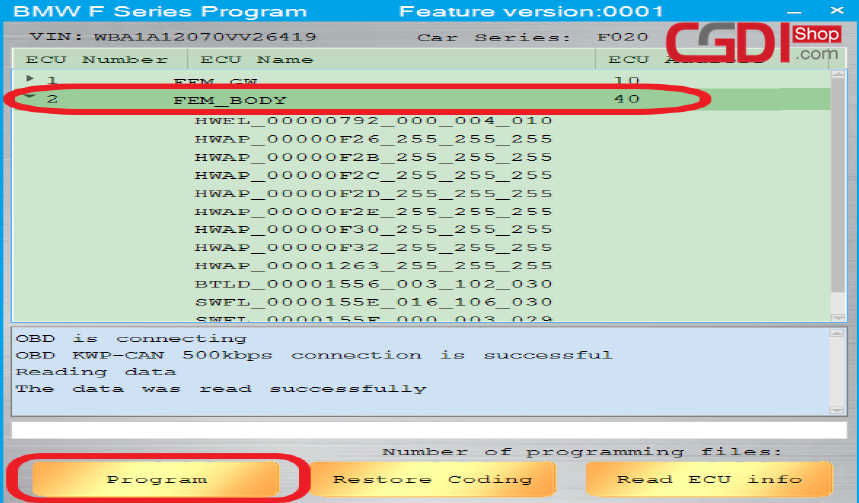 How to Program BMW F-Series by CGDI BMW (3)