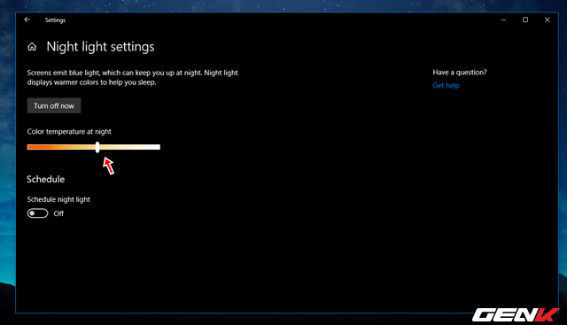 Cách thiết lập tự động kích hoạt tính năng lọc ánh sáng xanh khi đêm xuống trên Windows 10 April 2018 - Ảnh 7.